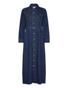 Vmmolly Ls Ank Denim Dress Vero Moda Blue