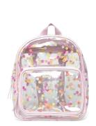 Transparent Confetti Backpack Mango Pink