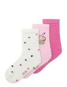 Nmfnala 3P Sock Name It Pink