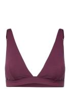 Soft Touch Veil Plunge Bralette Organic Basics Burgundy