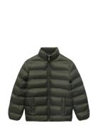 Quilted Jacket Mango Khaki