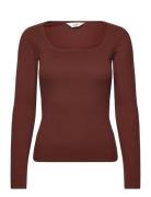 Ls Square Neck Lee Jeans Brown