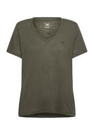 V Neck Tee Lee Jeans Khaki