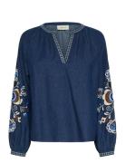 Crgro Blouse Cream Navy