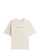 Ss Tee Cont. Logo Tommy Hilfiger Cream
