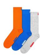 3-Pack Solid Socks Happy Socks Patterned