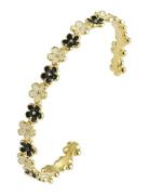 Calista Bangle Ivory/Black/Gold Bud To Rose Gold