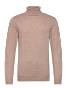 Man Chunky Roll Neck Sweater Davida Cashmere Beige
