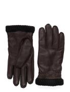 Deerskin Primaloft Rib Dark Brown Hestra Brown