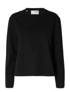 Slfessential Ls Boxy Tee Noos Selected Black