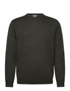 100 % Merino Crew Neck Knit Lindbergh Black Khaki