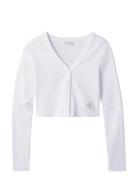 Ls Woven Label 2X2 Cotton Rib Ca Calvin Klein Jeans White