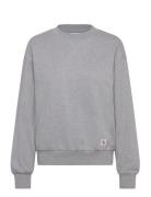 A- Ls Badge Logo Terry Crew Nk Calvin Klein Jeans Grey