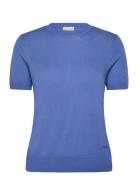 Fine Gauge Viscose Short Sleeve Calvin Klein Blue