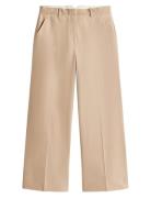 Cotton Wide Leg Ankle Chino Pant Tommy Hilfiger Beige