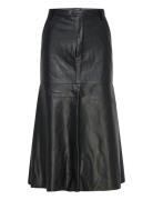 Kindra Vegan Leather Skirt Bardot Black