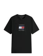 Linear Flag Graphic Tee Tommy Hilfiger Black
