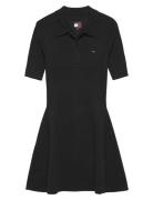 Tjw F&F Sweater Polo Mini Dress Tommy Jeans Black