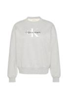 Ls Monologo French Terry Rlxd Cr Calvin Klein Jeans Grey