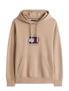 Linear Flag Graphic Hoodie Tommy Hilfiger Beige