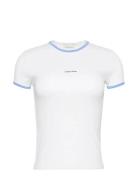 Ss Color Block Cotton Rib Baby T Calvin Klein Jeans White