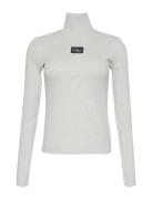 Ls Woven Label Turtleneck Calvin Klein Jeans Grey