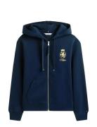 Gold Crest Terry Zip Through Tommy Hilfiger Navy