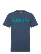 Classic Core Logo Shadow Tee Superdry Blue