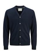 Jprblamerino Knit V-Neck Cardigan Jack & J S Navy