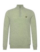 Lambswool Blend Quarter Zip Jumper Lyle & Scott Green