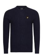 Ribbed Cable Knit Jumper Lyle & Scott Navy