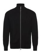 Slhdry Ls Knit Relaxed Full Zip Collar Selected Black