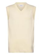 Rib Knitted V-Neck Slipover Lindbergh Cream