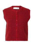 Slflulu Sl Button O-Neck Vest Noos Selected Red