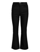 Objbelle Mw 7/8 Coated Flared Pants Div Object Black