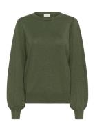 Kal Pointelle Pullover Kaffe Khaki