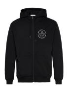 Hook Hooded Zip Sweatshirt Makia Black