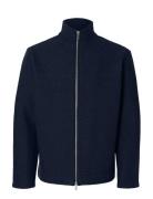 Slhnealy Ls Knit Full Zip Cardigan Selected Navy