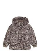 Jacket Quilt, Aop En Fant Brown