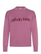 Cotton Graphic Pullover Calvin Klein Jeans Pink