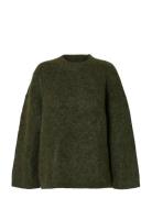 Slfgabriella Ls Knit New O-Neck Noos Selected Green