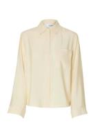 Slfamara Ls Relaxed Shirt Noos Selected Cream