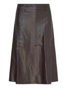 Vmpolly Midi Skirt Coated Exp Vero Moda Brown