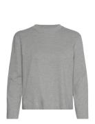 Slfessential Ls Boxy Tee Noos Selected Grey