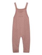 Embroidered Knitted Dungarees Mango Pink