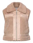 Msalda Faux Fur Vest Minus Beige