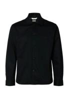 Slhtate Heavy Twill Overshirt Ls Noos Selected Black