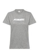 Hmlelemental Logo Cotton Tee Woman Hummel Grey