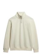 Essential Logo Half Zip Superdry Cream
