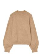 Vmleaf Ls High Neck Pullover Noos Vero Moda Beige